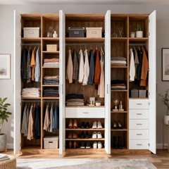 No Drilling Closet Rods for Hanging Clothes, Adjustable 32-85 in