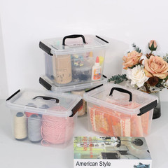4 Pack 6L Clear Plastic Storage Bins with Lids and Handles for Easy Organizing