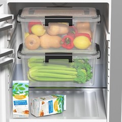 Idotry 10 Qt Plastic Stackable Storage Box with Latching Lid, 6X Clear Container