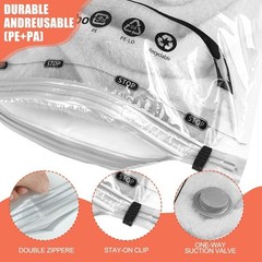 Vacuum Storage Bags, Space Saver Bags, Compression for Comforters and Blankets,