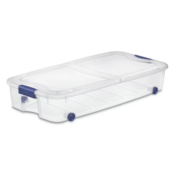 The pack Large Storage Bin 66 Quart 39.5 x 20.25 x 7 inches, Transparent