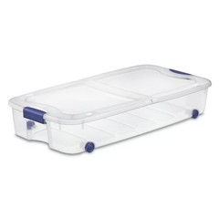 The pack Large Storage Bin 66 Quart 39.5 x 20.25 x 7 inches, Transparent