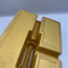 VTG Rubbermaid Yellow Divided Caddy Retro Kitchen Gardening Tool Cleaning 3153