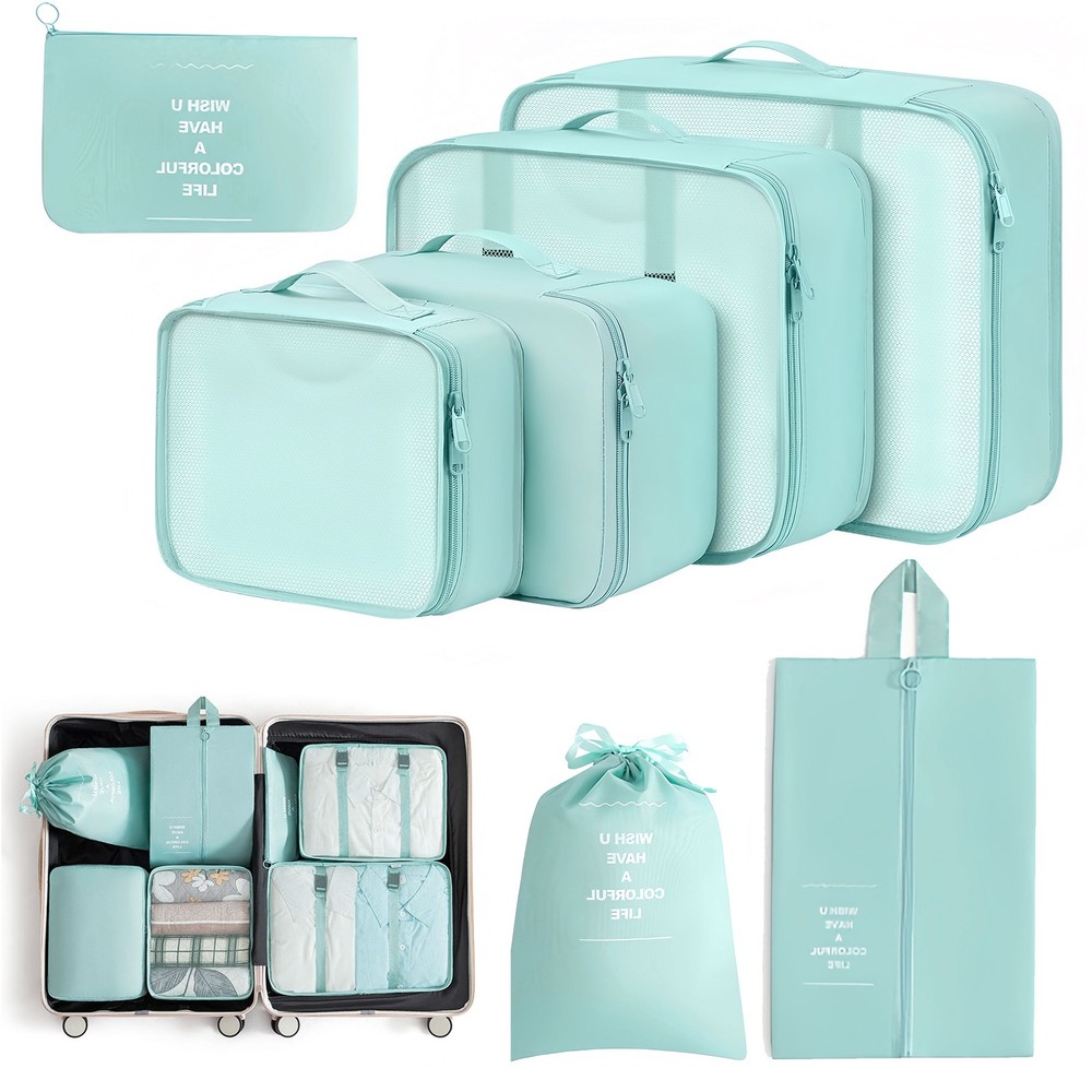 7PCS Luggage Packing Cubes Bag Organizer Suitcase Set For Travel Storage Clothes