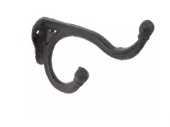 Black Iron Wall Hook Traditional Style Wall Mounted Coat Hook 6 11/16″ x 4 1/2″