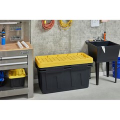 Commander X-large 50 -Gallons ( 200 -Quarts ) Black and Yellow Heavy Duty Stack