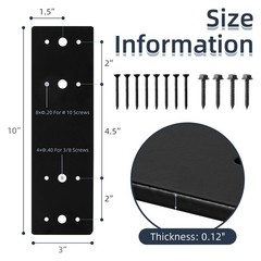 4 PCS Straight Steel Flat Mending Plate Heavy Duty Fixing Bracket 10×3 Inch