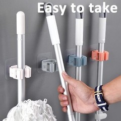8Pack Mop Broom Holders Wall Mount Broom Gripper Hanger For Home Garage Storage