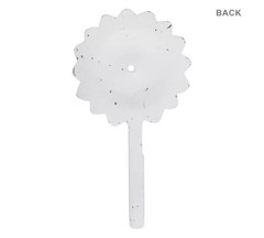 Rustic White Metal Flower Wall Hook Floral Coat Robe Hook Lightweight 5.3 In
