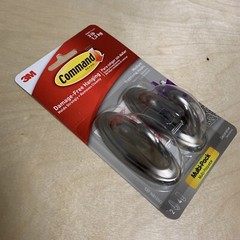 Command Medium Sized Traditional Decorative Hooks Nickel