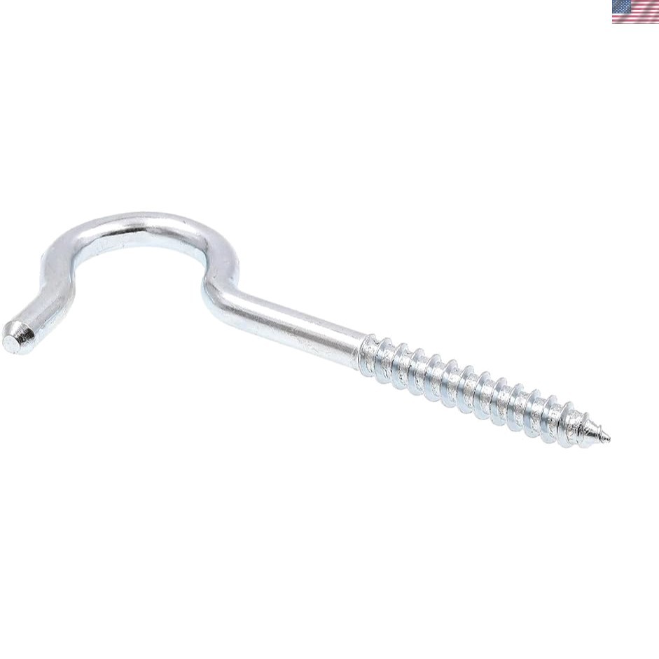 Secure 10 Pack Lag Thread Round Bend Hooks – 1/4” x 4-1/8” for Durable Hanging