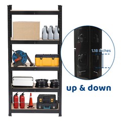 5 Tier Metal Shelving Rack Garage Storage Shelf Space Save Organizer