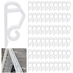 120PCS Christmas Light Clips Gutter Clips Hooks String Lights Clips Mini White