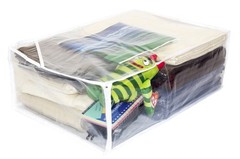 10-Pack Clear Vinyl Zippered Comforter Storage Bags 13″ x 19.5″ x 6.5″