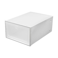 20pcs Stackable Shoe Storage Box Durable Plastic Sneaker Display Case Organizer