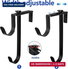 2 Pcs Double Pool Fence Hooks for Pool Equipment, Adjustable Pool Pole Hanger Ru