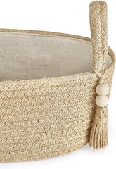 1 Pack Jute Woven Rope Storage Basket for Toilet Tank Top Boho Bathroom Decor