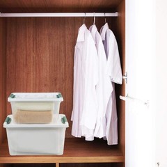 Clear Latching Box, Plastic Storage Bin, 2 Packs(6 Quart&14 Quart)