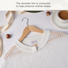 30 Pack Wooden Hangers Heavy Duty Slim Durable Coat Jacket Pant Hangers