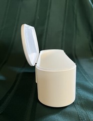 Band Aid Plastic Container Box Hinged Lid Empty Storage White