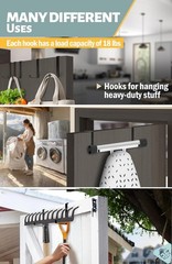 Over the Door Hooks 10 Pack, 2-Sided Fits 1 3/8″ & 1 3/4″ Door, Bathroom Towe…