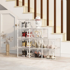 12 Pack X-Large Shoe Storage Box Clear Stackable Organizer Size 11