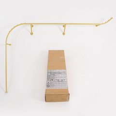 Gold Metal Hanging Clothes Rail, Heavy Duty Wall-mounted Garment Rack, 98.4*63in