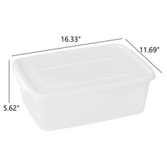 16 Quart Clear Pizza Dough Proofing Box with Lid, Household Pizza Dough Conta…