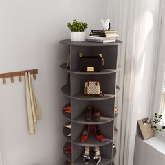 Modern 7 Tier Rotating Shoe Rack Tower 360° Spinning Shoe Display Carousel