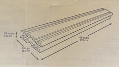 Gladiator 48 x 6 in Garage Wall Storage Geartrack 2 Channel (1 pk of 2 Gears)