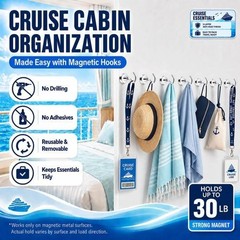 30 pack Magnetic Hooks, Heavy Duty 30lb+ Strong Magnet Hook for Cruise Cabins