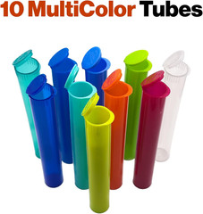 10 Pack Plastic Storage Tubes with Snap Lids – Airtight Waterproof Small Item Co