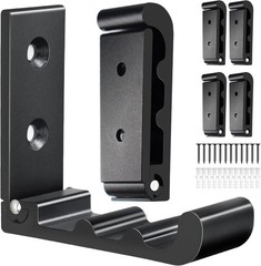 6 PCS Heavy Duty Folding Wall Hooks, Sturdy Black Wall Mounted Hooks for Coats,