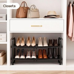 Nplehome Expandable Rack For – For Entryway Adjustable Metal Storage
