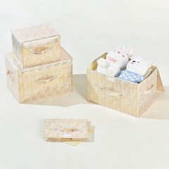 Decorative Storage Boxes with Lid Luxury Metallic Fabric Storage Bins