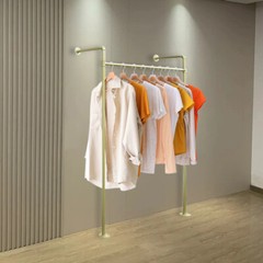 Metal Clothing Rack Dress Hanging Display Stand Home Storage Shelf Rack Gold NEW