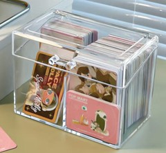 New One Piece Acrylic Transparent Card Storage Box Business Trading Collector