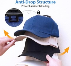 Hat Organizer for Baseball Caps for wall,2 Pack Cap Racks, Rack Hanger Storage