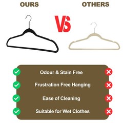 Quality Hangers 50 Pack Plastic Hangers for Clothes – Slim Non-Velvet Hangers…