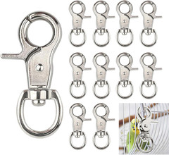 10PCS Trigger Snap Hooks 2.32” X 0.82” Heavy Duty Swivel Snap Hooks Metal Clas