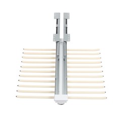 23.2*18.1*3.7in Beige Pull Out Trousers Rack 22 Arms Steel Pull Out Pants Rack