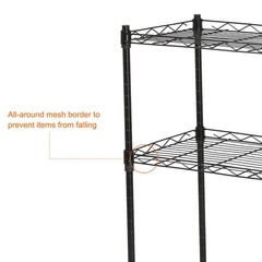 60″x22″x12″Heavy Duty 5 Layer Wire Shelving Rack Adjustable Shelf Storage Holder