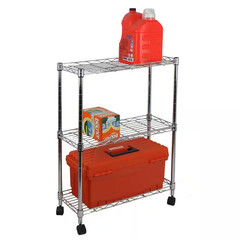 Chrome 3-Tier Metal Garage Storage Shelving Unit 9.1 In. W X 32 In. H X 22.50 In