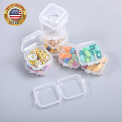 Ear Plug Cases, 10 Pcs Small Plastic Box, 1.8 Mm Thicken Transparent Storage Box