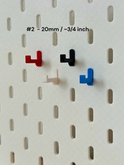 A Different L-Style Pegboard Hooks Compatible with Ikea Skadis / Packs 5 or 10