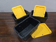 Set of 3 Lowes Teeny Tiny Tote Mini Storage Container Viral Bin Stackable
