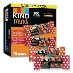 KIND 43012 Minis Pack – Dark Choco Cherry Cashew/PNB Dark Choco (20/Box) New