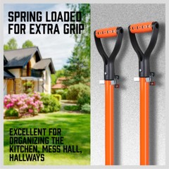 10 Pack Shovel Holder Wall Mount Garden Tool Organizer Broom Mop Spring Grip H-D