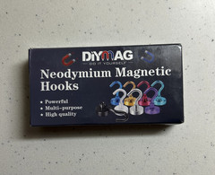 20 Pack DIYMAG Magnetic Hooks, 30lbs+ Strong Magnet Hooks (Silver)