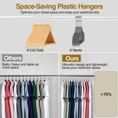 Ueakpic Plastic Hangers 50 Pack 16.5 In Heavy Duty Clothes Hangers 360 Swivel